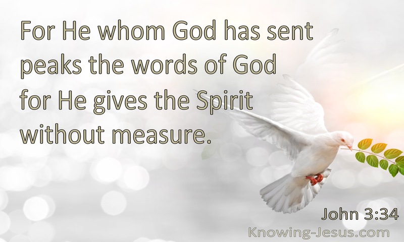 John 3:34 He Gives The Spirit Without Measure (white)